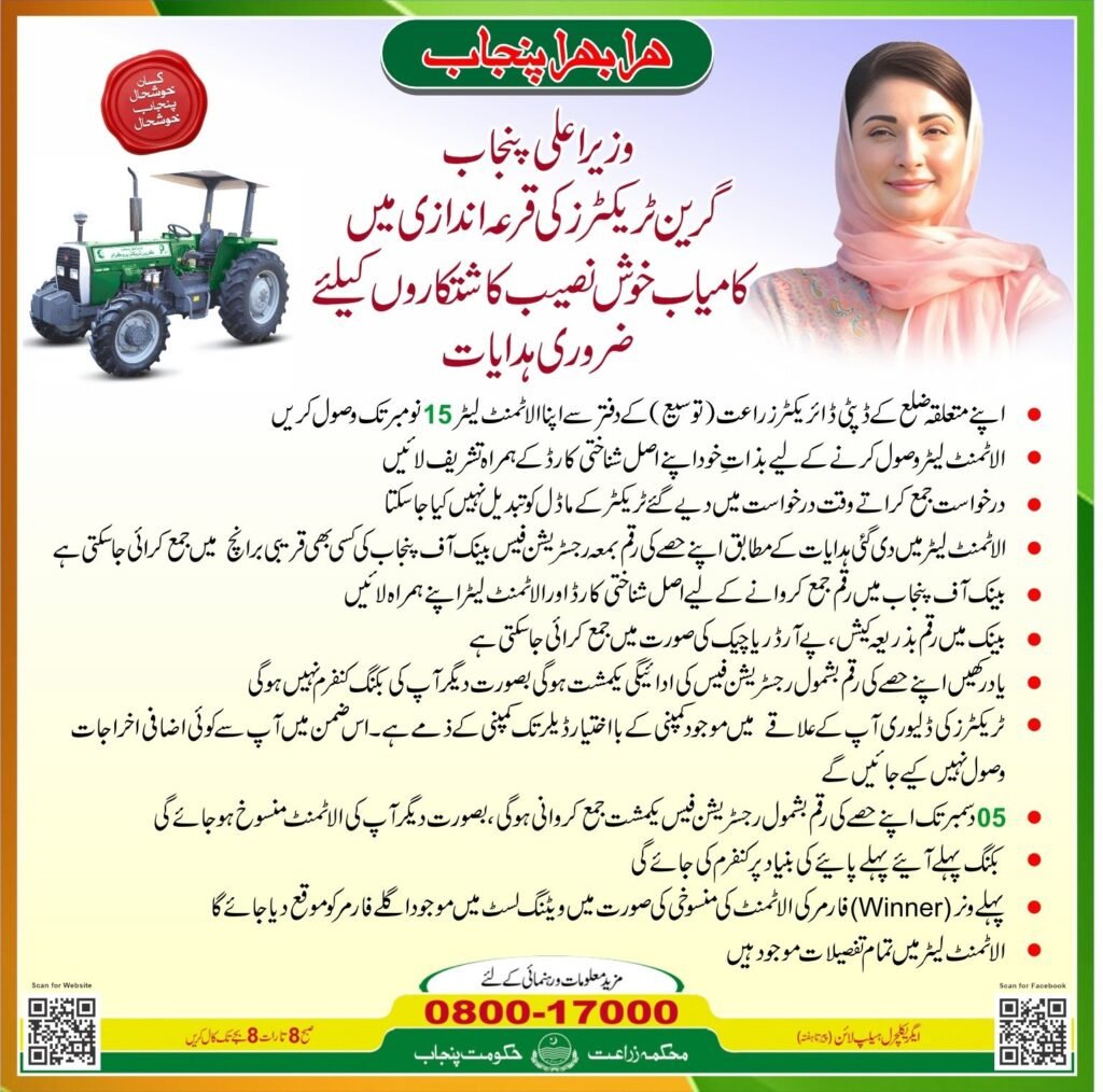 How to Check the Green Tractor Scheme Winner List for Attock