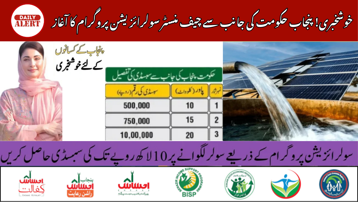 خوشخبری! پنجاب حکومت کی جانب سے چیف منسٹر سولرائزیشن پروگرام کا آغاز