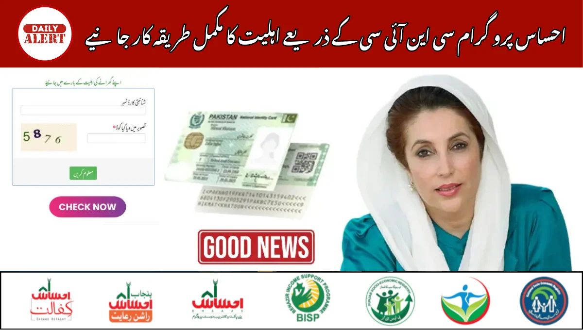 احساس پرو گرام سی این آئی سی کے ذریعے اہلیت کا مکمل طریقہ کار جانیے
