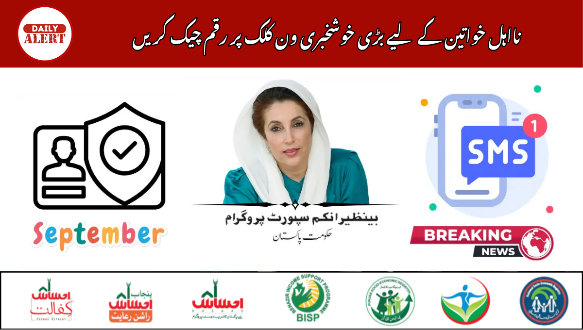 نااہل خواتین کے لیے بڑی خوشخبری ون کلک پر رقم چیک کریں